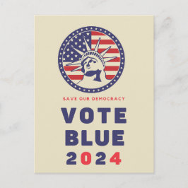 Debat: geen (blauwe) verkiezingen 2024 briefkaart