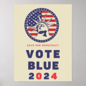 Debat: geen (blauwe) verkiezingen 2024 poster (Voorkant)