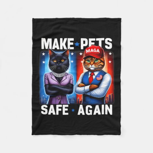 Debat Het eten van de kat van de hond maakt huisdi Fleece Deken (Voorkant)