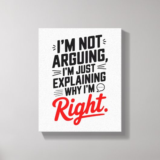 Debat in stijl! Grappig en zelfverzekerd Canvas Afdruk (Voorkant)