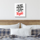 Debat in stijl! Grappig en zelfverzekerd Canvas Afdruk (Insitu (Slaapkamer))