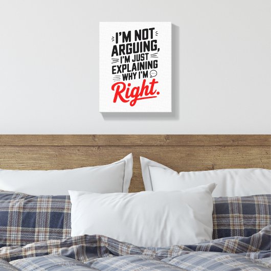 Debat in stijl! Grappig en zelfverzekerd Canvas Afdruk (Insitu (Slaapkamer))