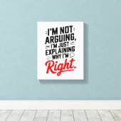 Debat in stijl! Grappig en zelfverzekerd Canvas Afdruk (Insitu (Houten vloer))