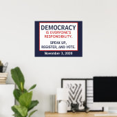 Debat over democratische verantwoordelijkheid poster (Thuiskantoor)