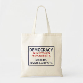 Debat over democratische verantwoordelijkheid tote bag