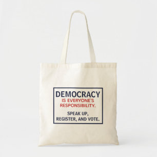 Debat over democratische verantwoordelijkheid tote bag