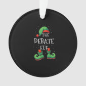 Debat over Elf Funny Matching Family Kerstpyjama Ornament (voorkant)