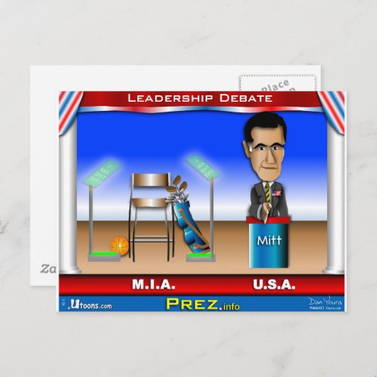Debat over leiderschap briefkaart (Voorkant / Achterkant)