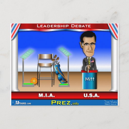 Debat over leiderschap briefkaart (Voorkant)