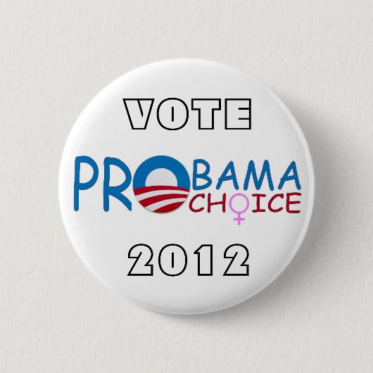 Debat over Obama Pro Choice in 2012 Ronde Button 5,7 Cm (Voorkant)
