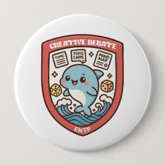 Debate Dolphin – Creative Brainstorming Ronde Button 4,0 Cm