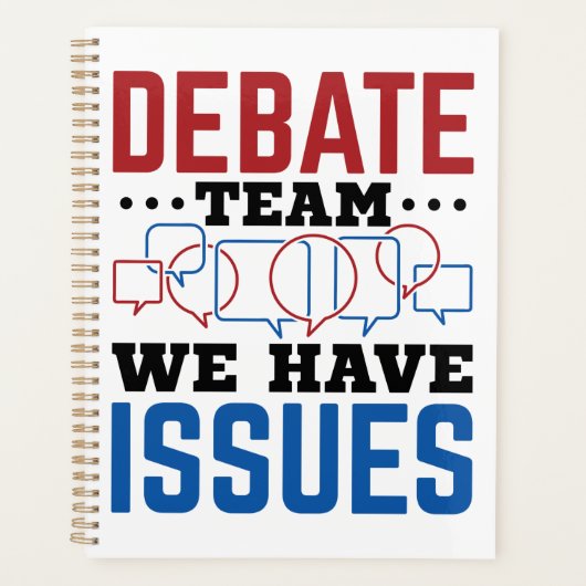 Debate Team we hebben problemen Planner (Voorkant)