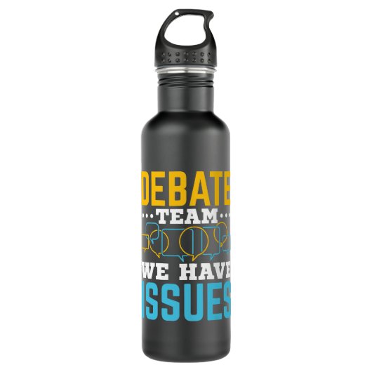 Debate Team we hebben problemen Waterfles (Voorkant)