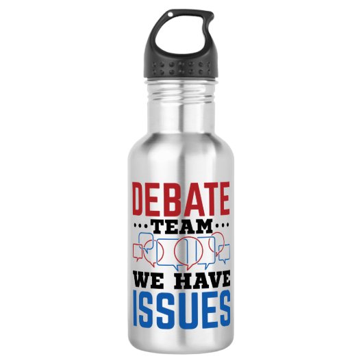 Debate Team we hebben problemen Waterfles (Voorkant)