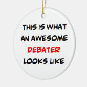 debater, geweldige keramisch ornament (Links)