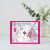 Debbie, A Young Bride of 1958 Paper Doll Briefkaar Briefkaart (Staand voorkant)