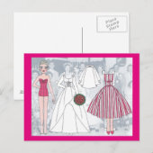 Debbie, A Young Bride of 1958 Paper Doll Briefkaar Briefkaart (Voorkant / Achterkant)