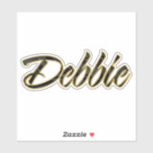 Debbie black gold Lettering Aufkleber Sticker (Vel)
