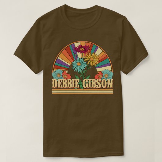 Debbie Bloemen Naam Gibson Gepersonaliseerde Gesch T-shirt (Design voorkant)