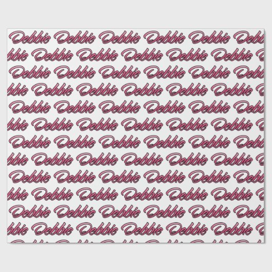 Debbie faded pink personalisiertes Geschenkpapier Cadeaupapier (Vlak)