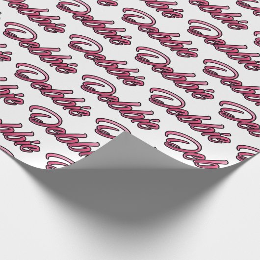 Debbie faded pink personalisiertes Geschenkpapier Cadeaupapier (Hoek)