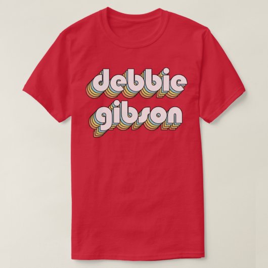 Debbie Gibson Retro Rainbow Typography Vervaagde s T-shirt (Design voorkant)
