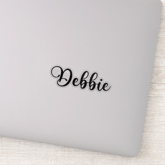 Debbie Name - Handgeschreven kalligrafie Sticker (Detail)