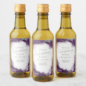 Debbie U-W Marmer Glitter Bruiloft ID644 Wijn Etiket (Flessen)