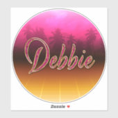 Debbie Vorname Name golden pink Aufkleber Sticker (Vel)