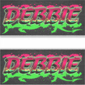Debbie Vorname Name Graffiti Aufkleber Sticker (Voorkant)
