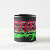Debbie Vorname Name Graffiti red green Tasse Mok (Midden)