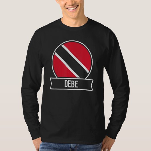 Debe Trinidad and Tobago cities & islands flag T-shirt (Voorkant)