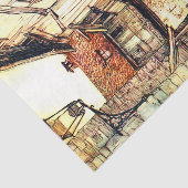 debetpapier voor oude dame uit het winkelboek tissuepapier (Detail)