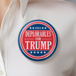 Debetreurenswaardige berichten voor Donald Trump - Ronde Button 5,7 Cm