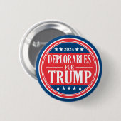 Debetreurenswaardige berichten voor Donald Trump - Ronde Button 5,7 Cm (Voorkant /achterkant)