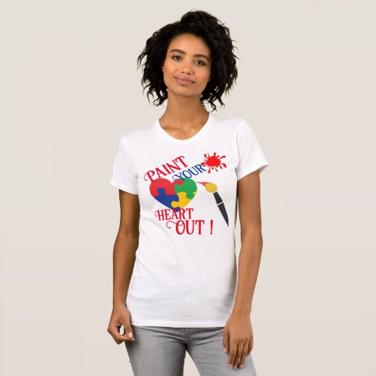 Debi, verf je hart t-shirt (Voorkant volledig)