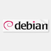 debian Linux-Logo Bumpersticker (Voorkant)