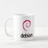 Debian Linux-producten en -Design! Koffiemok (Links)