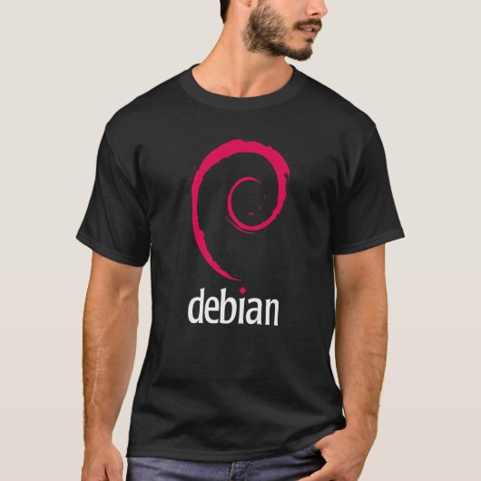 Debian Linux Software Programmers Code T-shirt (Voorkant)