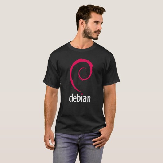 Debian Linux Software Programmers Code T-shirt (Voorkant volledig)