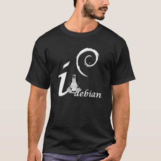 Debian Love - Cool Ice Theme T-shirt (Voorkant)