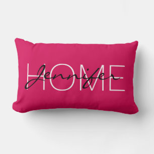 Debian red Color home-monogram Kussen