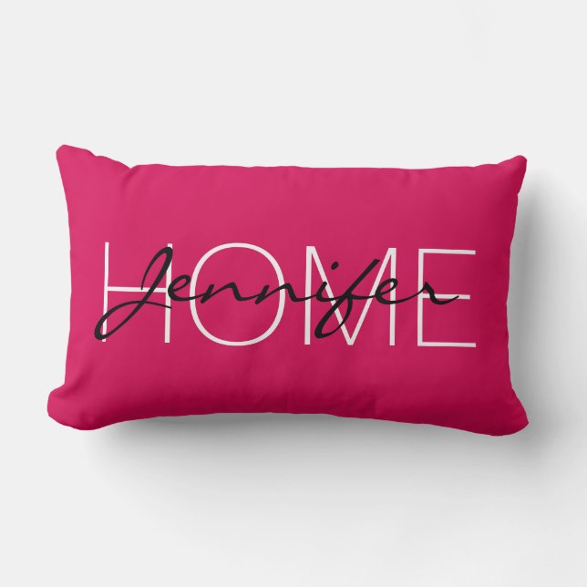 Debian red Color home-monogram Kussen (Voorkant)