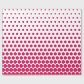 Debian Red Polka Dot Modern White Cadeaupapier (Vlak)
