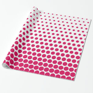 Debian Red Polka Dot Modern White Cadeaupapier