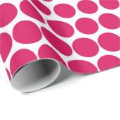 Debian Red Polka Dot Modern White Cadeaupapier (Rol Hoek)