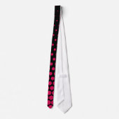 Debian Red Polka Dots Modern Black Stropdas (Achterkant)