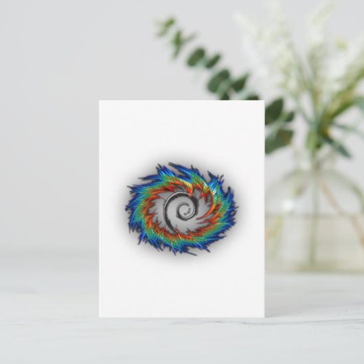 Debian swirl briefkaart (Staand voorkant)