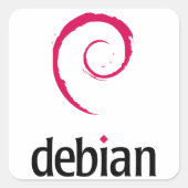 Debian Vierkante Sticker (Voorkant)