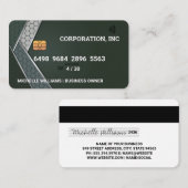 Debit-Kaart | Industriële geometrische achtergrond Visitekaartje (Voorkant / Achterkant)